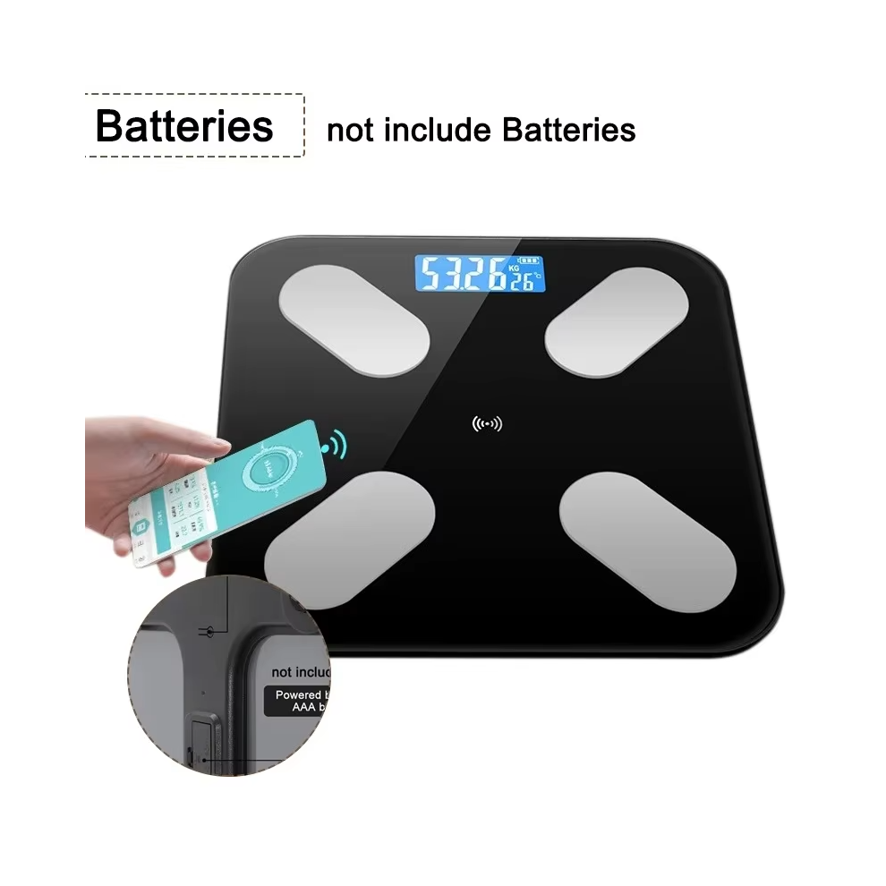 Smart Body Fat Scale Wireless LED Digital Bathroom Weight Scale Body Composition Analyzer Testing Scale