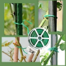 2 X 25M GARDEN TWIST TIE WIRE REEL WITH CUTTER