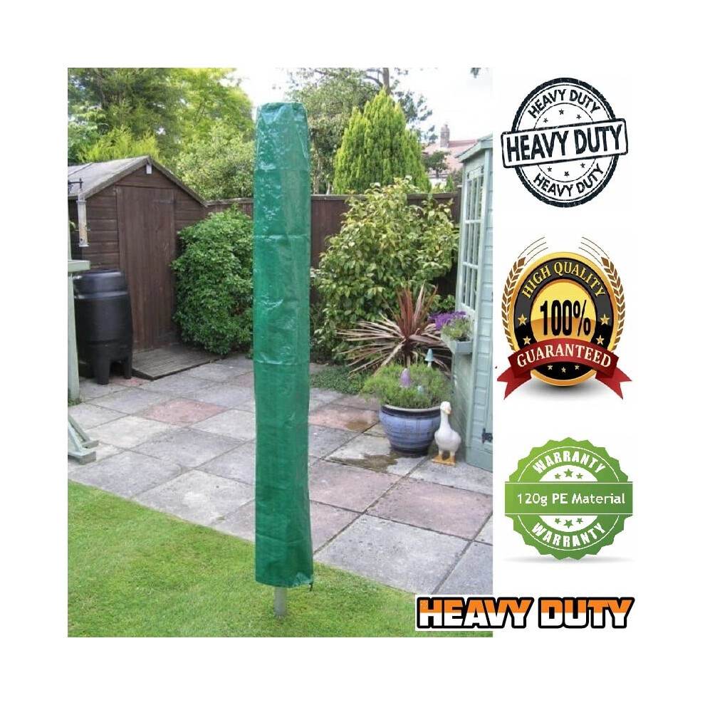 144cm Heavy Duty Garden Rotary Washing Line Cover Airer Parasol UK