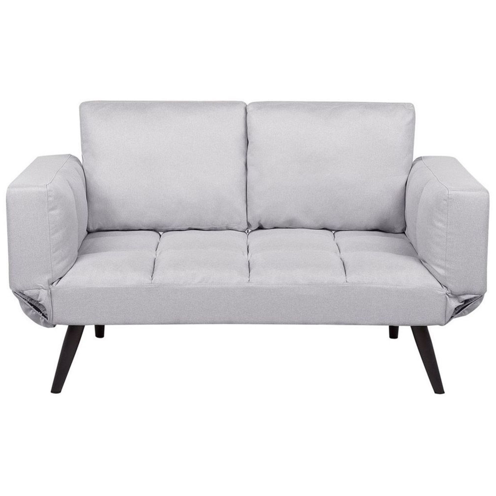 Sofa Bed BREKKE Fabric Light Grey 2 Seater