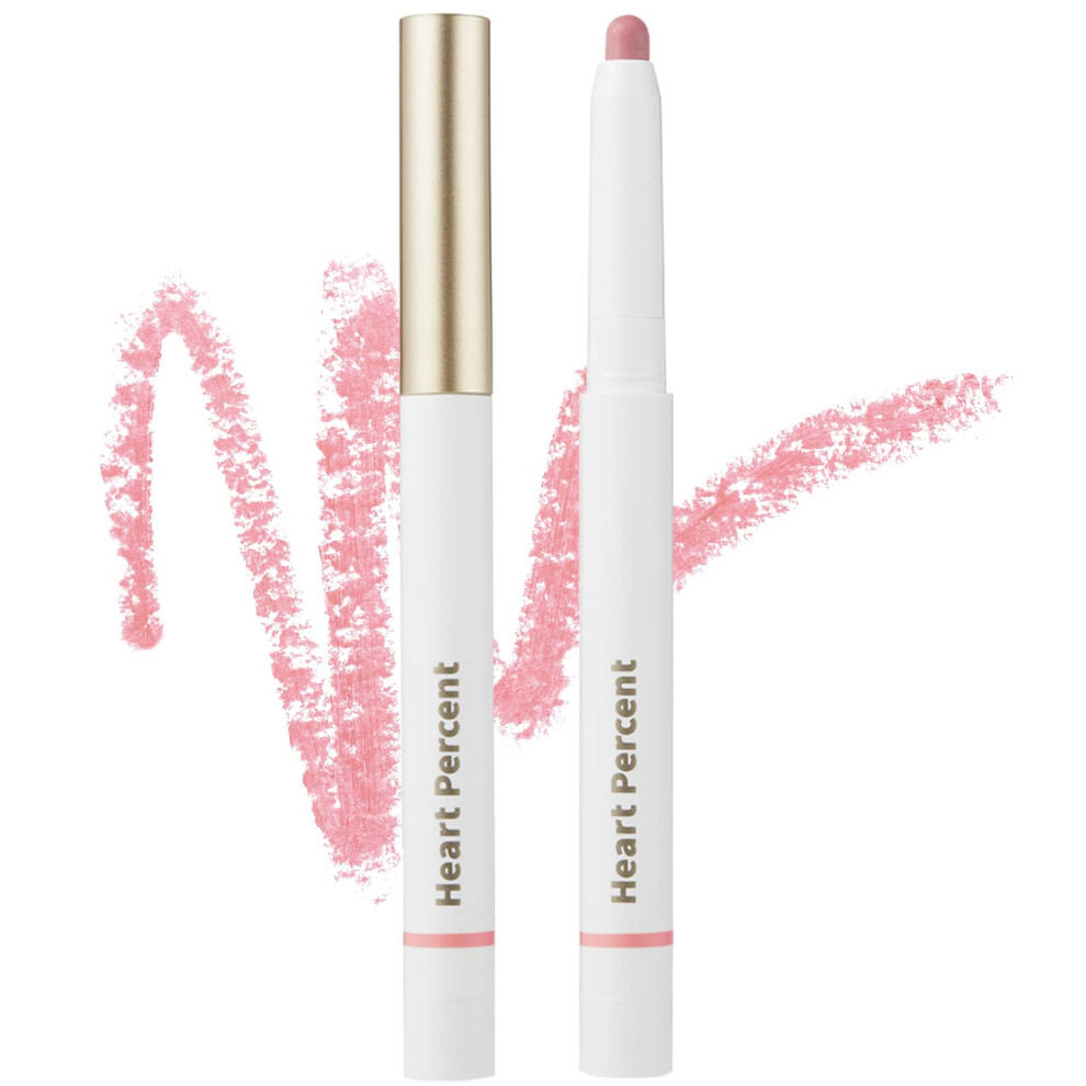 Herzprozent Pink Heart Percent Dote On Mood Lip Pencil Longlasting Creamy Lip Crayon Smooth Color Liner Retractable Lipstick Pencil 0.8G #02. Creamy