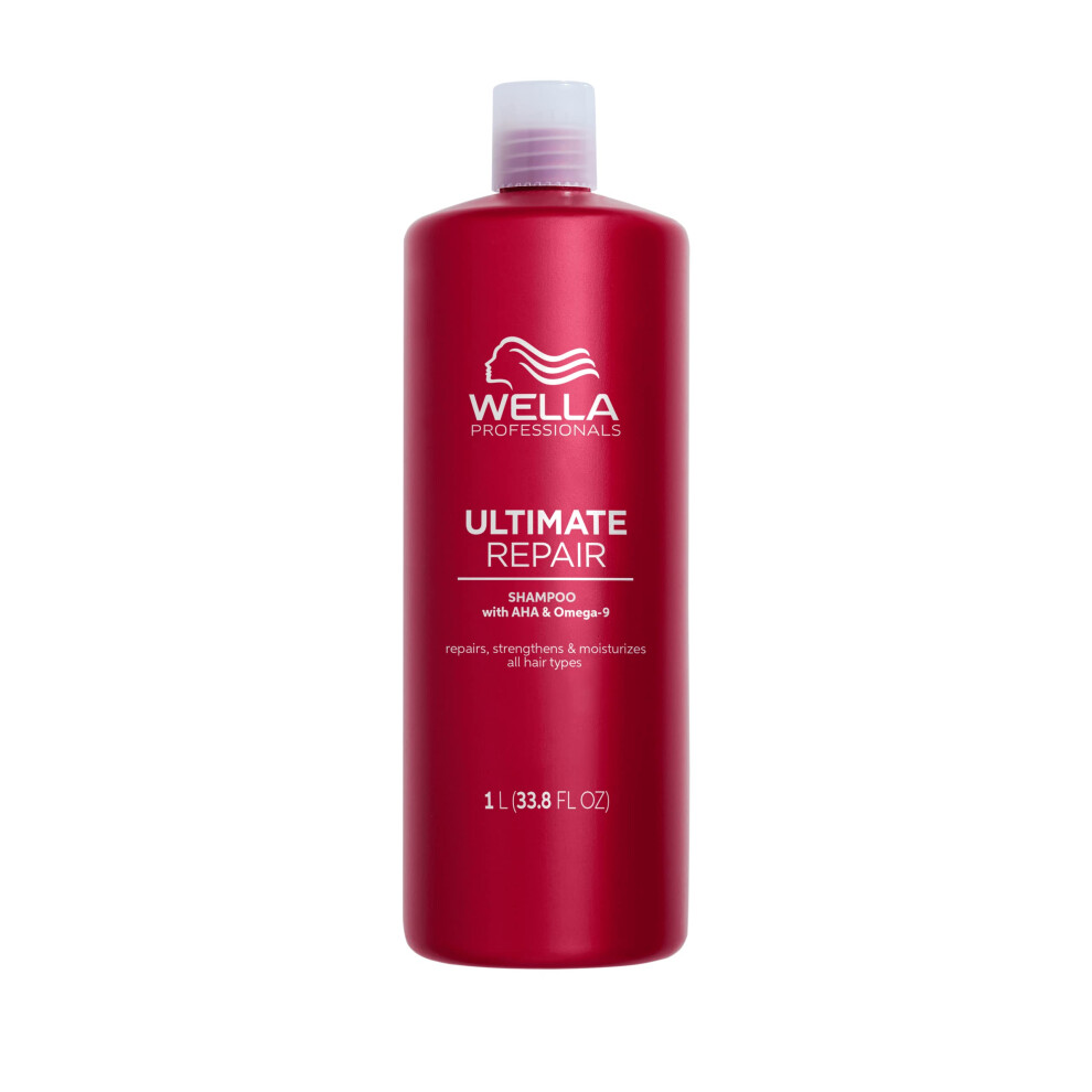 Wella Professionals ULTIMATE REPAIR Shampoo  Professional Lightweight Cream Shampoo for Damaged Hair  33.8oz