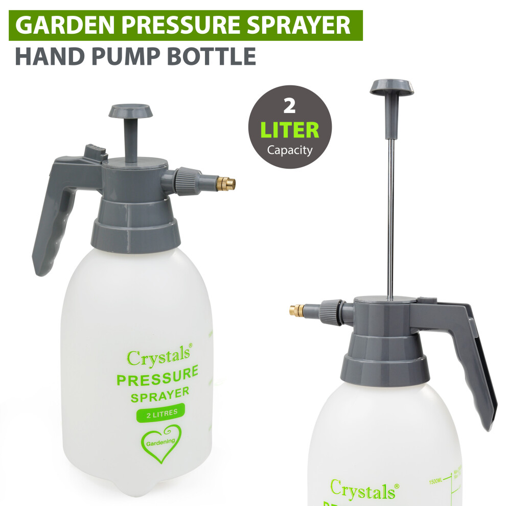2L Garden Pressure Sprayer Portable Hand Pump Chemical Weed Spray Water Bottle