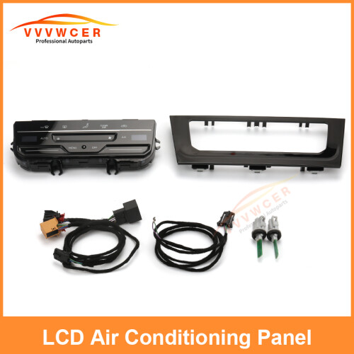 (Frame Black) LCD Touch Screen Automatic Air Conditioning Panel with Seat Heating for VW Golf 7 7.5 MK7 Golf R 1