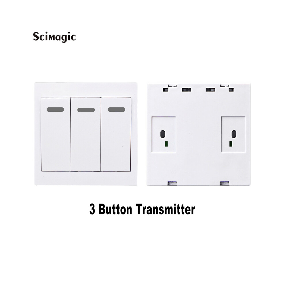 (3Ch) 433Mhz Universal Wireless Remote Control Wall Panel Rf Transmitter 1527 Learning Code Wall Switch 9180193696141