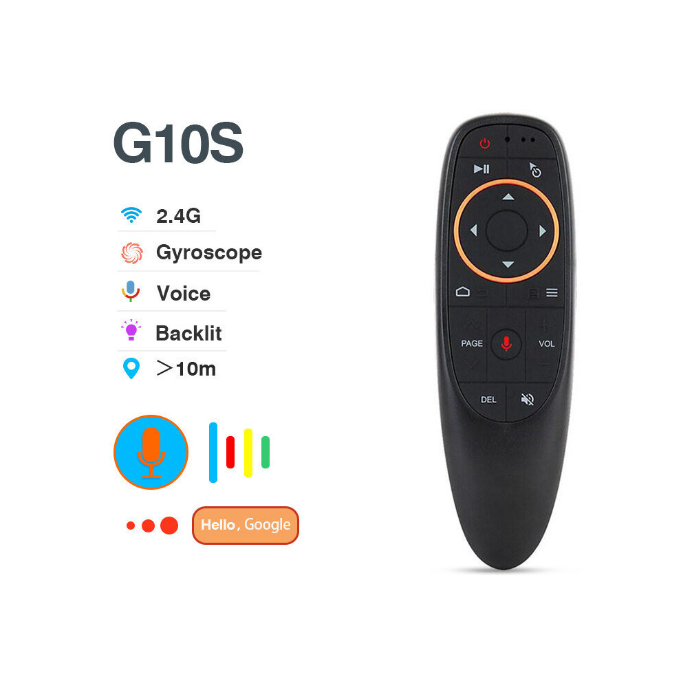 (G10s) G10s Universal Voice Remote Control 2.4G Wireless Backlit Ir Learning With Gyroscope Air Mouse Control 9180193696042