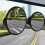 (Diameter 14.5cm) Car Mirror 360 Degrees Rotatable Dashboard Windshield Sun Visor Plate Auxiliary Observe Mirror Suction 6