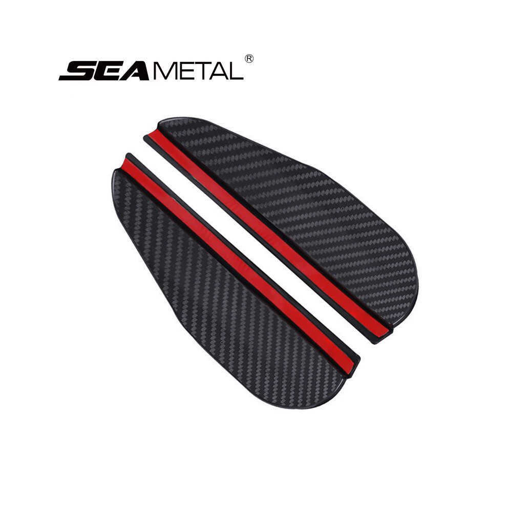 2Pcs Car Rearview Mirror Rain Eyebrow Carbon Fiber Universal Car Rain Shield Reversing Mirror Rain Cover 9180193705690