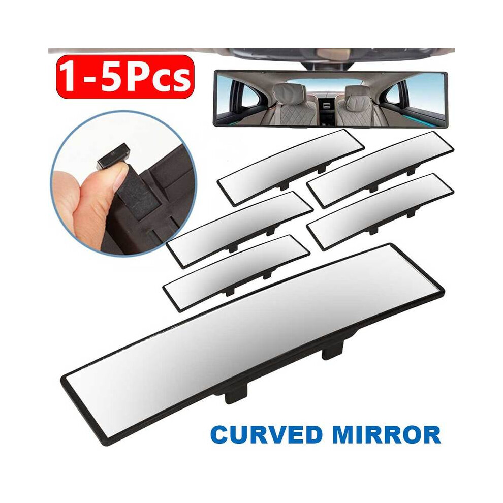 (3Pcs) 1-5Pcs 285Mm Wide Convex Interior Clip On Rear View Clear Mirror Universal Anti Glare Anti-Fog Panoramic 9180193701241