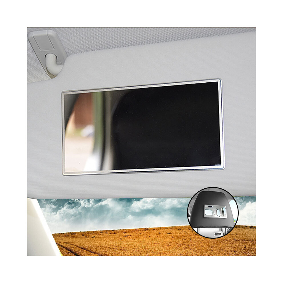 (11X6.5cm) Car Makeup Mirror Car Stainless Steel Portable Auto Sun-Shading Visor Hd Mirrors Car Interior Mirror 9180193705065