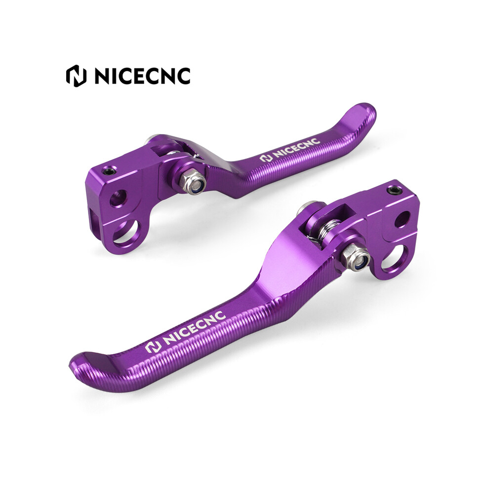 () For Surron Bee X Aluminum Folding Front Rear Brake Levers For Sur-Ron Bee S Bee L1e Purple/Light 9180193672886