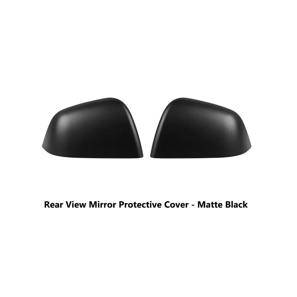 (Matte For M3 Before) Rear View Mirror Cover For Tesla Model 3+ Highland 2024 Model Y Side Door Carbon Fiber Rearview Case Black 9180193697476
