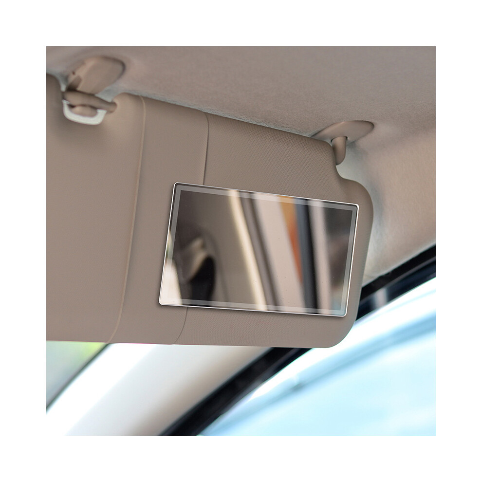 (Large 15X8cm) 1Pcs Large 15X8cm Car Sun Visor Mirror Car Interior Rectangular Dressing Makeup Mirror Beauty Mirror 9180193703924