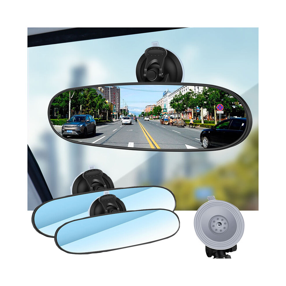 (22Cm X 7Cm) Universal Rearview Mirror Car-Styling Interior Rear View Mirror Adjustable Suction Cup 360 Rotates 9180193706819
