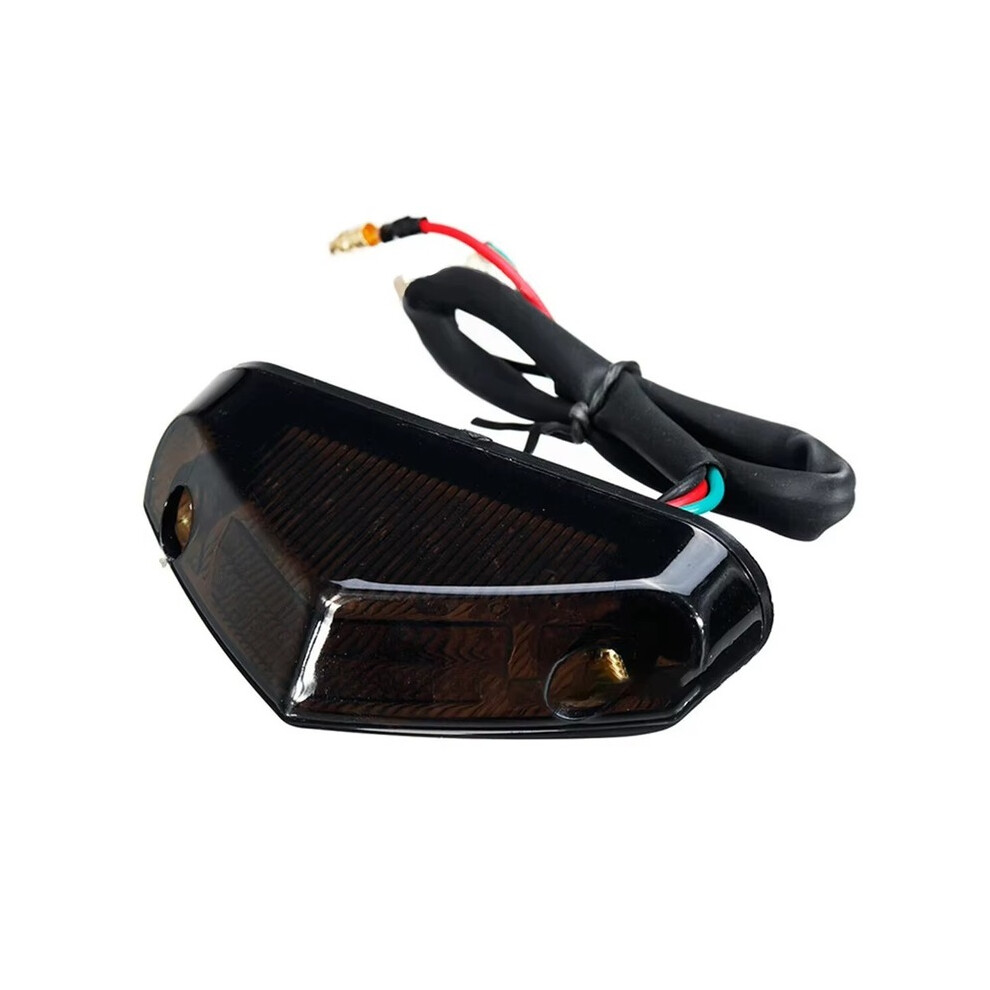 () Universal 12V Motorcycle Tail Rear Lamp Tail Motor Brake Stop Warning Lights License Plate Black/Light 9180193671391