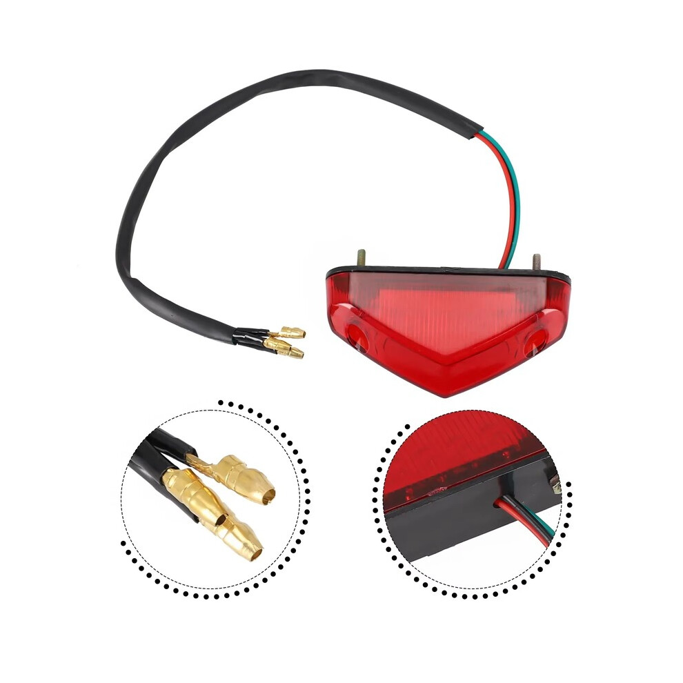 () Universal 12V Motorcycle Tail Rear Lamp Tail Motor Brake Stop Warning Lights License Plate Red/Light 9180193671384