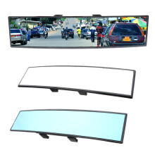 (WHITE) Anti-glare Car Interior Accessories Car Rear View Mirror Angle Panoramic Baby Rearview Mirror 300mm