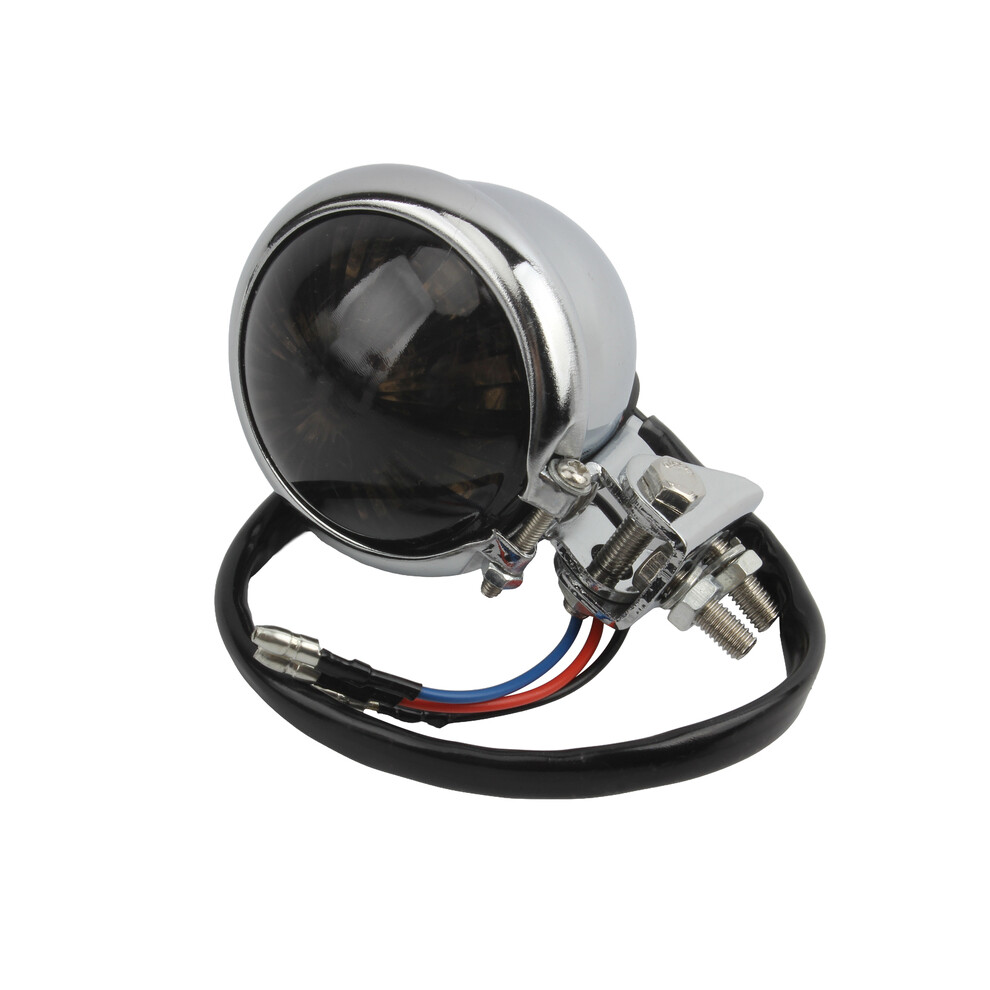 () Motorcycle Tail Universal Motorbike Modified Rear Tail Signal Lamp Brake Stop Indicator Silver/Light/Red 9180193665109