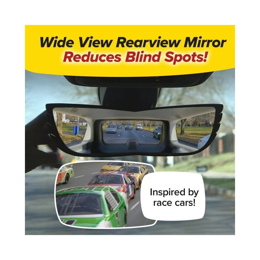 (panoramic mirror) Car Wide-Angle Rearview Mirror Baby Mirror 160 12-inch Curved Glass Blind Spot Monitor 12-inch Curved