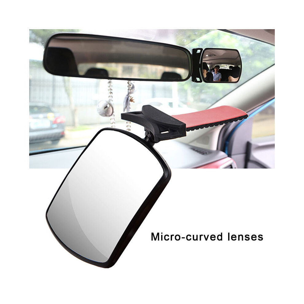 (black) Rotating Baby Car Rearview Car Safety View Back Seat Mirror Auto Observing Back Seat Auxiliary Mirror