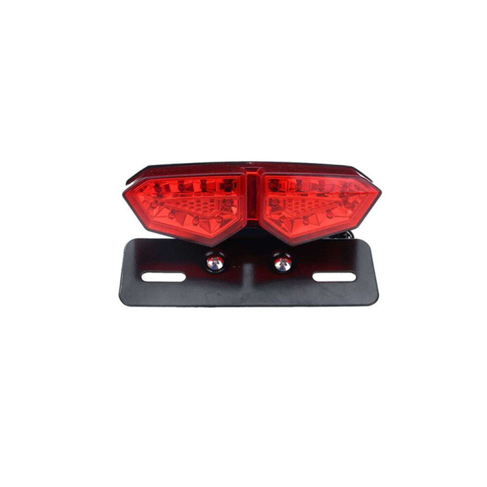 () Motorcycle Universal Led Brake Tail Rear Motorbike Rear License Plate Lamp For Harley Chopper Red/Light 9180193665307
