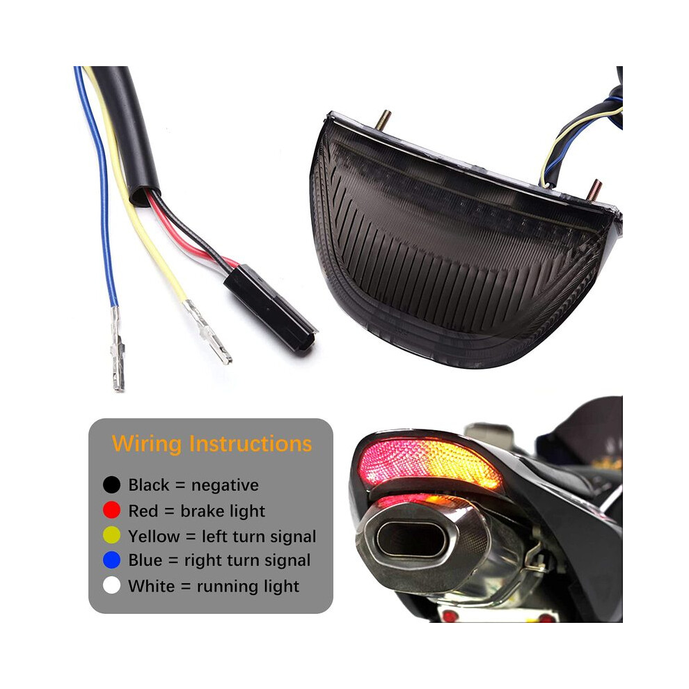 (Smoke) Motorcycle Led Rear Tail Brake Turn Signals For Honda Cbr600rr 2003 2004 2005 2006 Honda Light 9180193666342