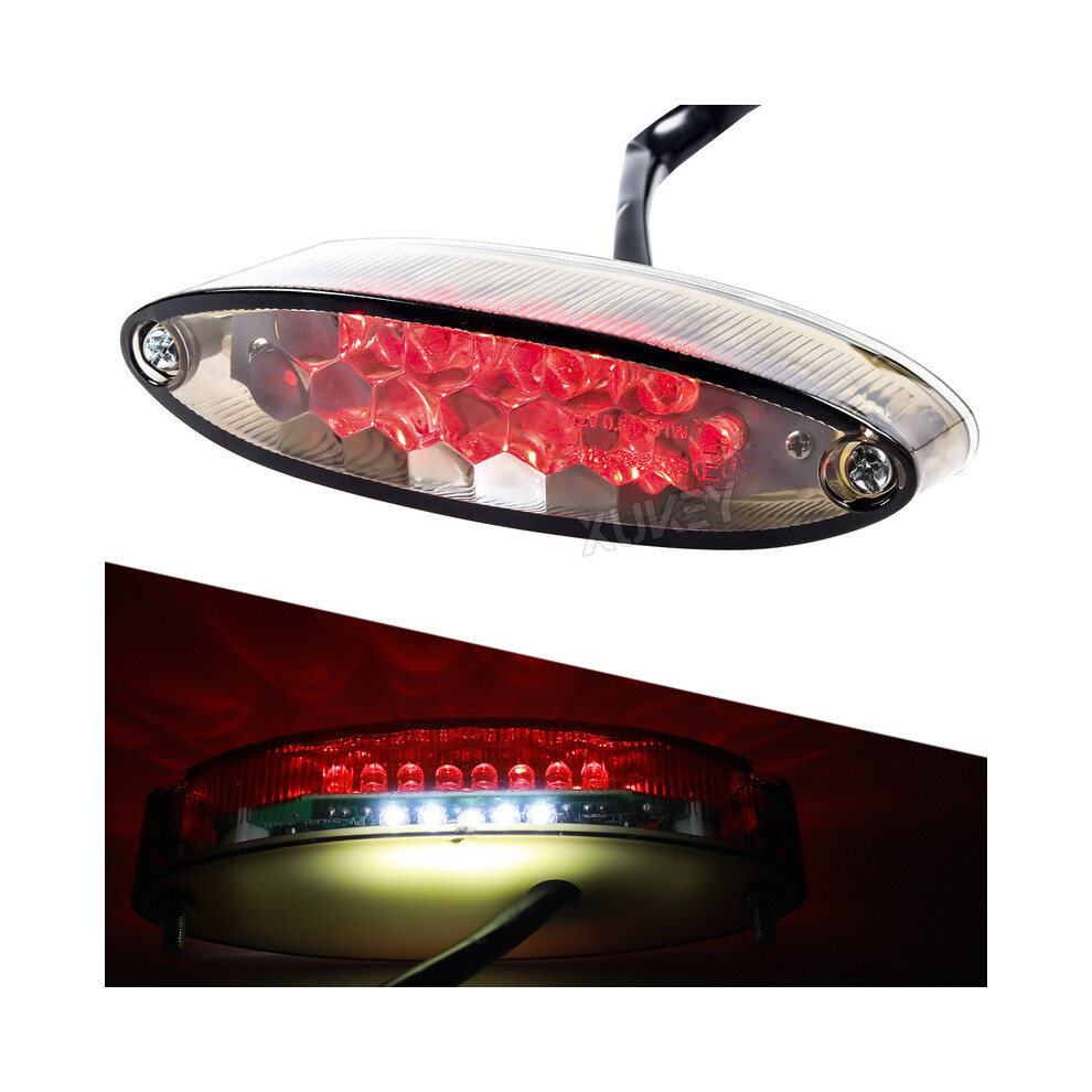Universal 28-Led Smoked Rear Tail Brake Number License Plate Lamp Motorcycle Atv Quad Street Bike Light 9180193671636