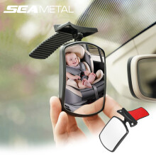 (1 pc) Car Interior Baby Mirror HD Glass Wide Angle Rear View Mirror 360-Degree Rotation Blind Spot Rearview