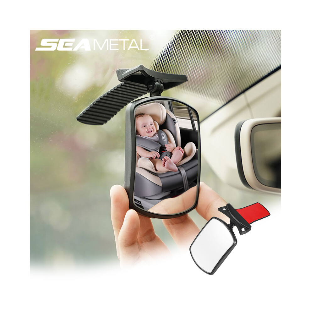 (1 pc) Car Interior Baby Mirror HD Glass Wide Angle Rear View Mirror 360-Degree Rotation Blind Spot Rearview