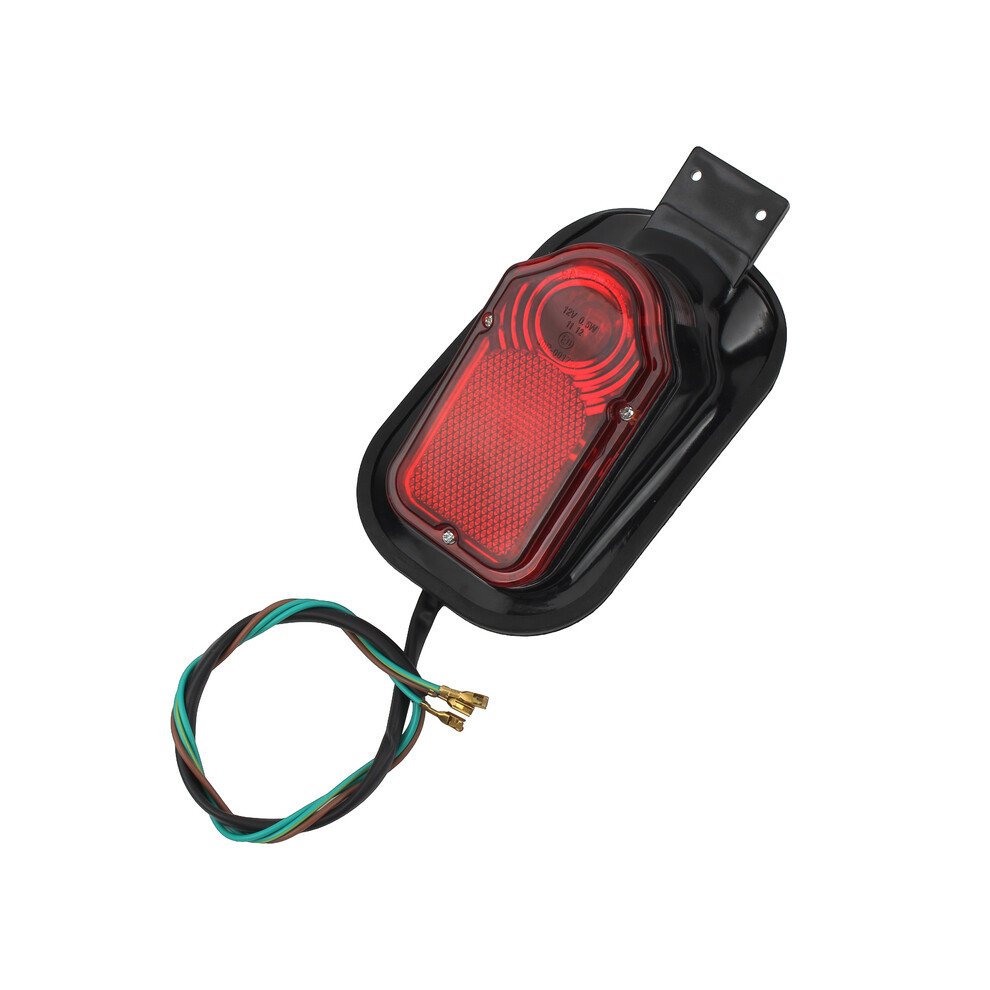 () For Retro Harley Chopper Bobber Motorcycle Motocross Rear Driving Tail Brake Lamp For Honda Yamaha Black/Light 9180193667813