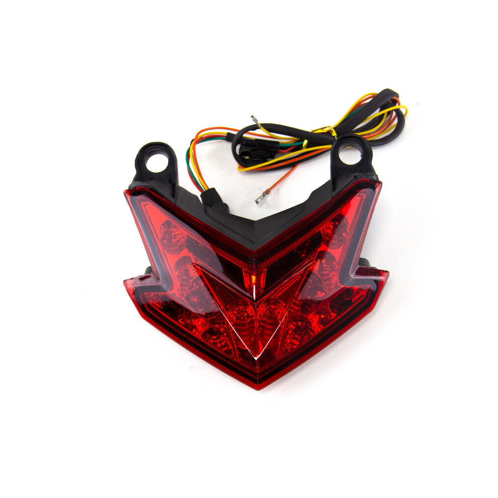 () Motorcycle Tail Brake Stop Indicator Tail Lamp Led Rear Turn Signal Lights For Kawasaki Z800 Red/Light 9180193666359