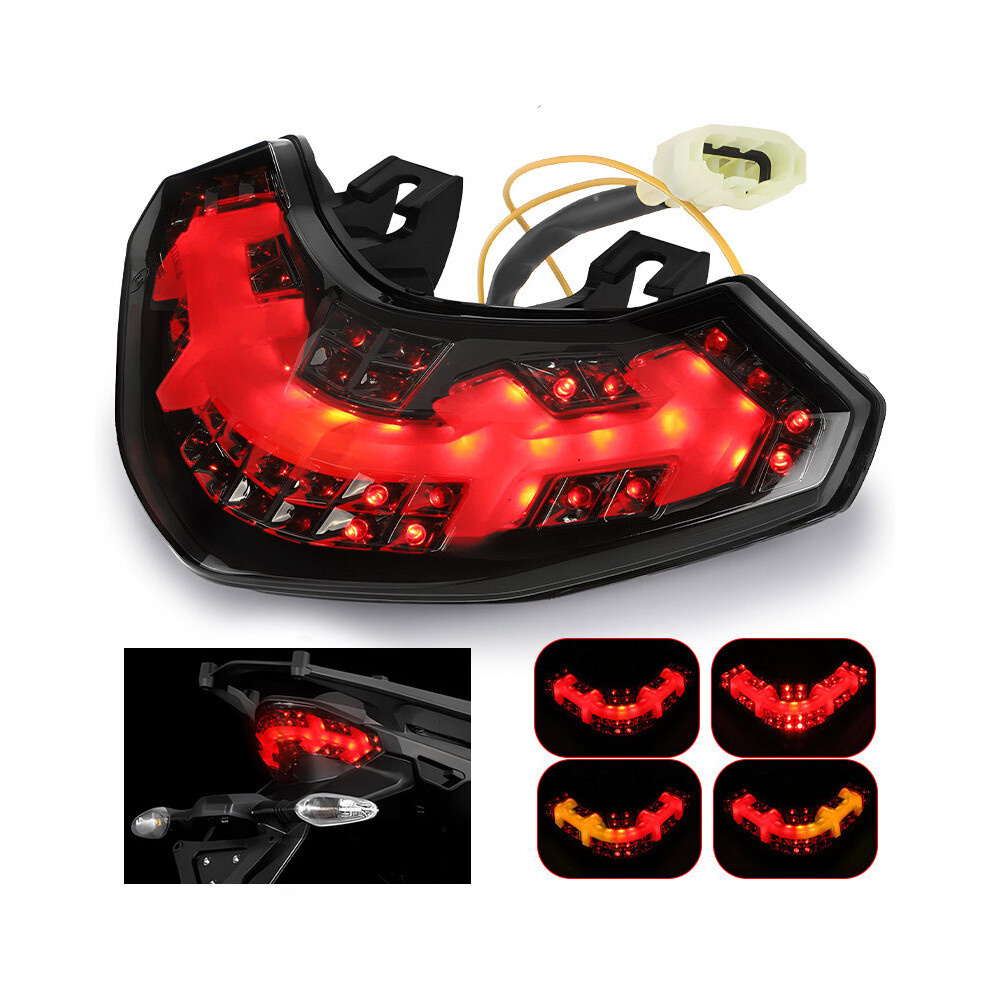 (1 Piece) Motorcycle Led Tail For Ducati Multistrada 1200 2010-2014 Rear Flowing Turn Signal Light/Red/Yellow 9180193671711