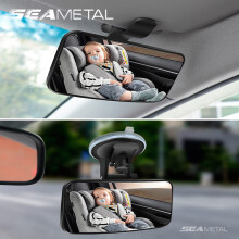 (Style 2 Suction type) Wide Angle Car Interior Convex Mirror 360-Degree Suction Cup/Clip Baby Mirror Rear Row Observation Rearview
