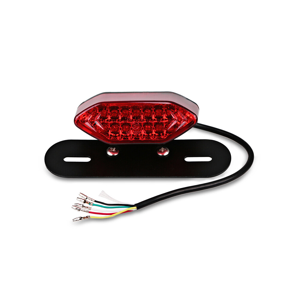 () Motorcycle Turn Signals Integrated Tail Brake Stop License Lamp Lights For Motorcycle Waterproof Red/Light 9180193663310