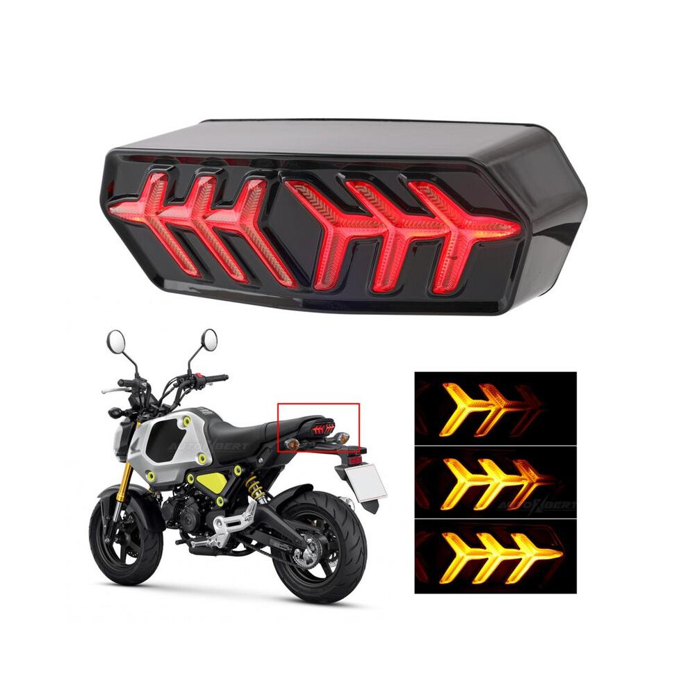 Smoked Led Tail Brake Integrated Sequential Turn Signal For Honda Grom Msx125 Cb650f Cb650f Ctxn700 Light 9180193666540