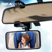 (1pc) Car Interior Rear View Mirror Mount Clip 360 Rotatable Adjustable Car Observing Back Seat Auxiliary