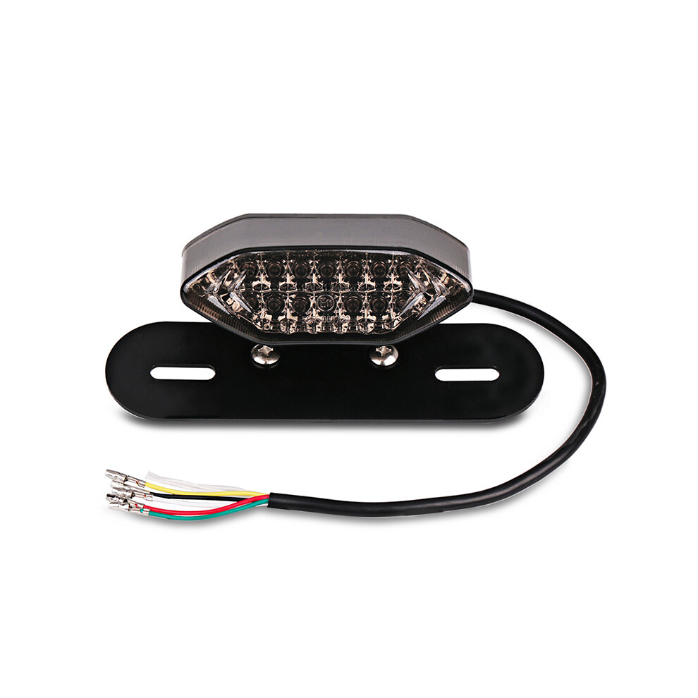 () Motorcycle Turn Signals Integrated Tail Brake Stop License Lamp Lights For Motorcycle Waterproof Gray/Light 9180193663709