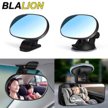(Style 2 Clip type) BLALION Car Baby Mirror 360suction cup type Car Back Seat Baby View Mirror Adjustable Auxiliary Safety
