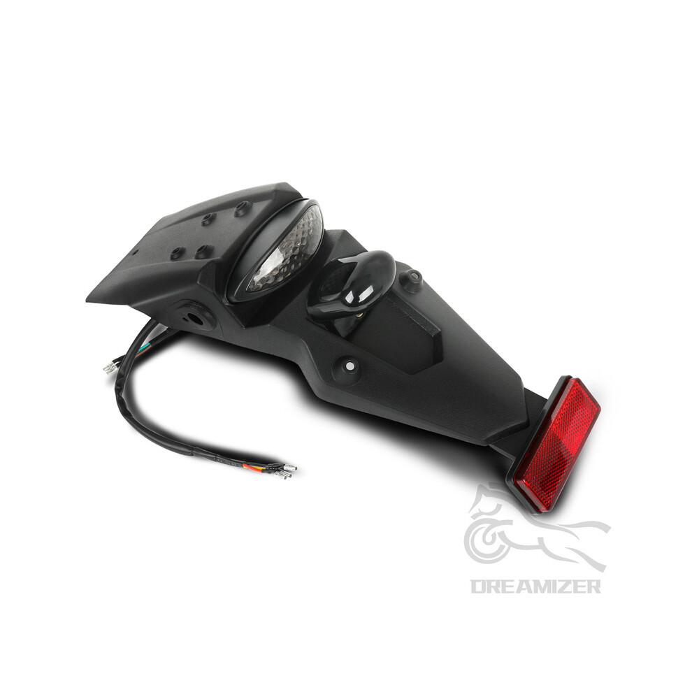 12V Abs Plastic Universal Motorcycle Rear Fender Mudguard Led Brake Tail Brake Stop Lamp License Light 9180193665338