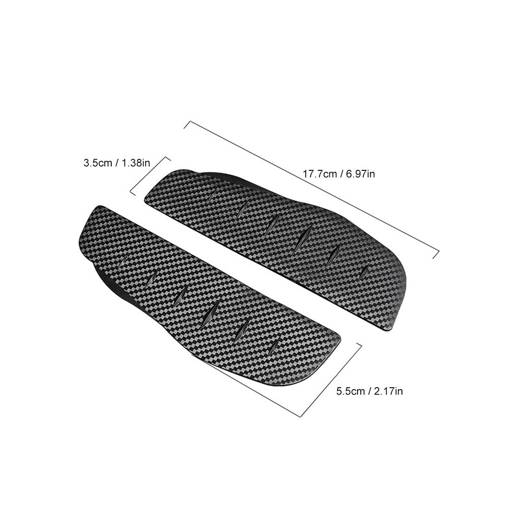 (Carbon Fibre) Universal Car Rearview Mirror Rain Guard Carbon Fiber 2.5Mm Pvc Mirror Visor Rain Eyebrow Protector 9180193706765