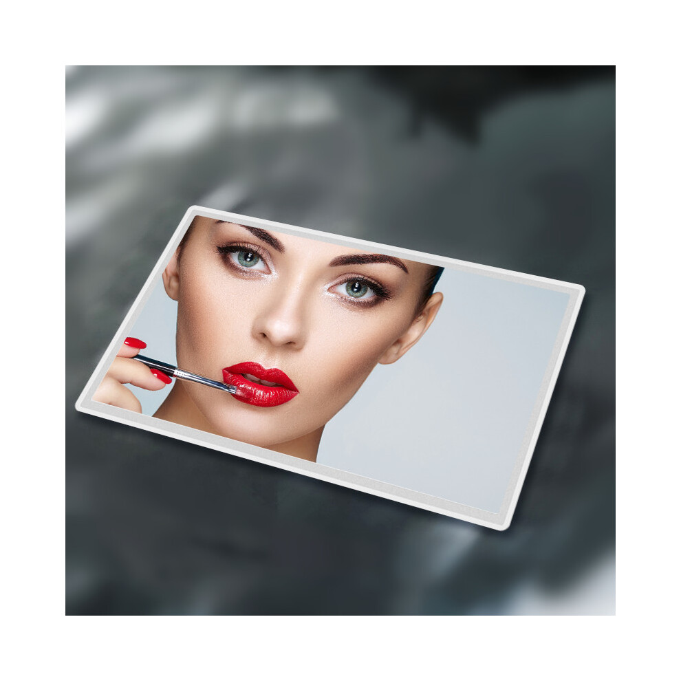 (Oval 15-8Cm) Car Makeup Mirror Car Stainless Steel Portable Auto Sun-Shading Visor Hd Mirrors Car Interior Mirror 9180193706963