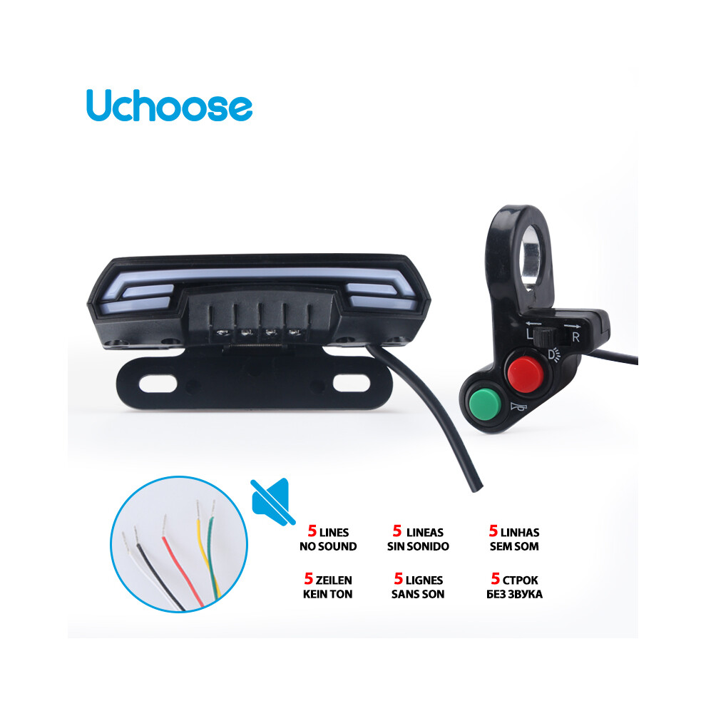 ( Switch) Waterproof Motorcycle Scooter License Plate S Tail Rear Brake Stop Double Flash Warning Turn Signal Light 9180193666106