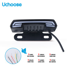 (light) Waterproof Motorcycle Scooter License Plate Lights Tail Rear Brake Stop Double Flash Warning Turn Signal