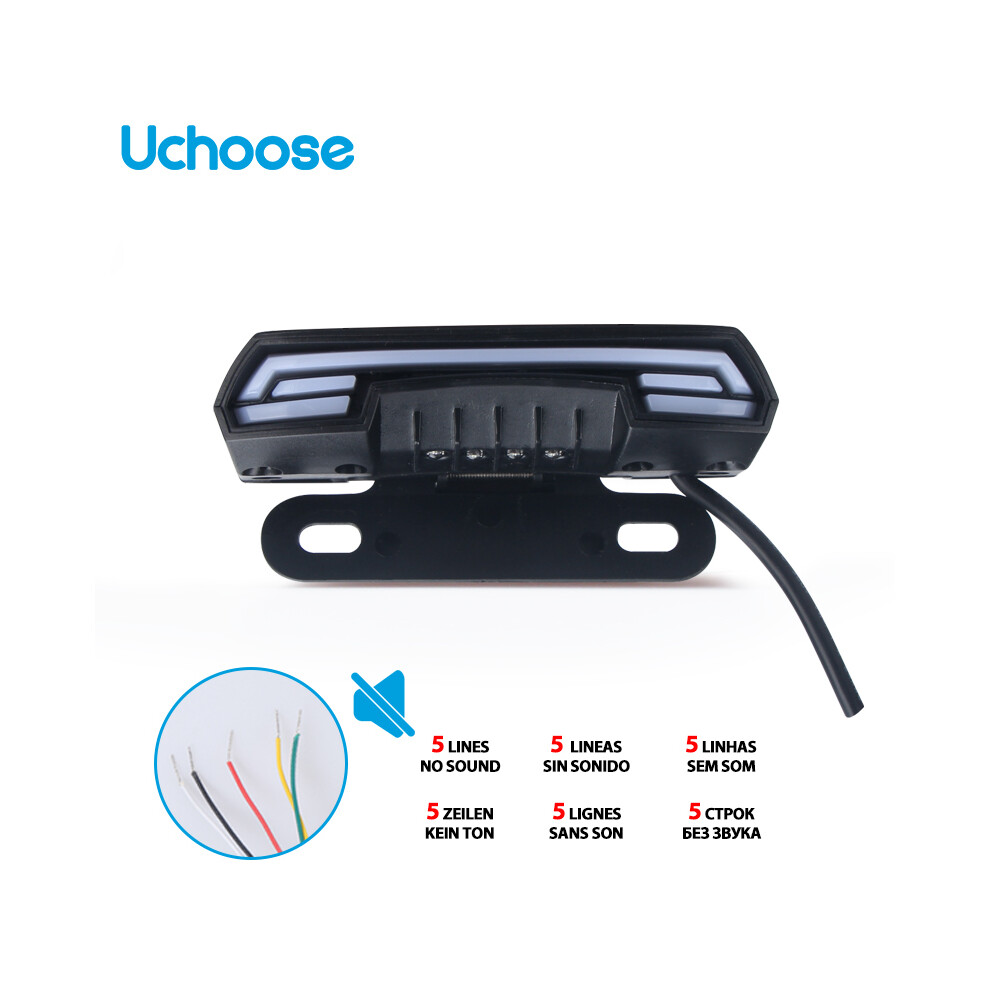 (Light) Waterproof Motorcycle Scooter License Plate S Tail Rear Brake Stop Double Flash Warning Turn Signal Light 9180193667509