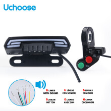 (sound light switch) Waterproof Motorcycle Scooter License Plate Lights Tail Rear Brake Stop Double Flash Warning Turn Signal