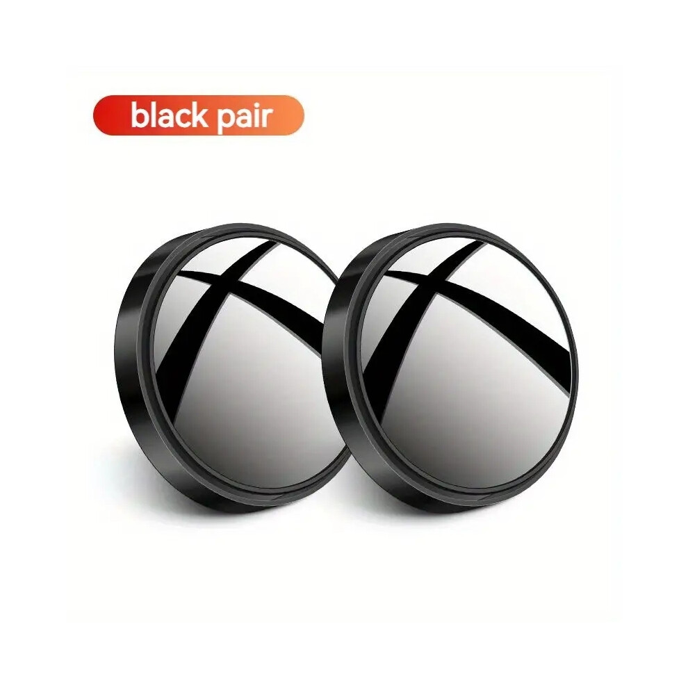 (Black) A Pair Of 360-Degree Adjustable Wide-Angle Blind Spot Mirrors, Reversing Mirrors, And Rearview Mirrors Black 9180193707076