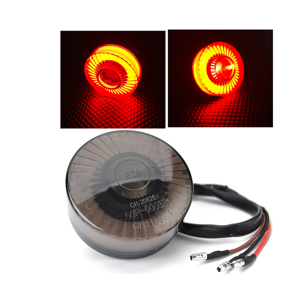 (No 1) Round Brake Vintage Tail Motorbike Led 12V Signals Stop Lamp For Harley Touring Dyna Cafe Light 9180193667370