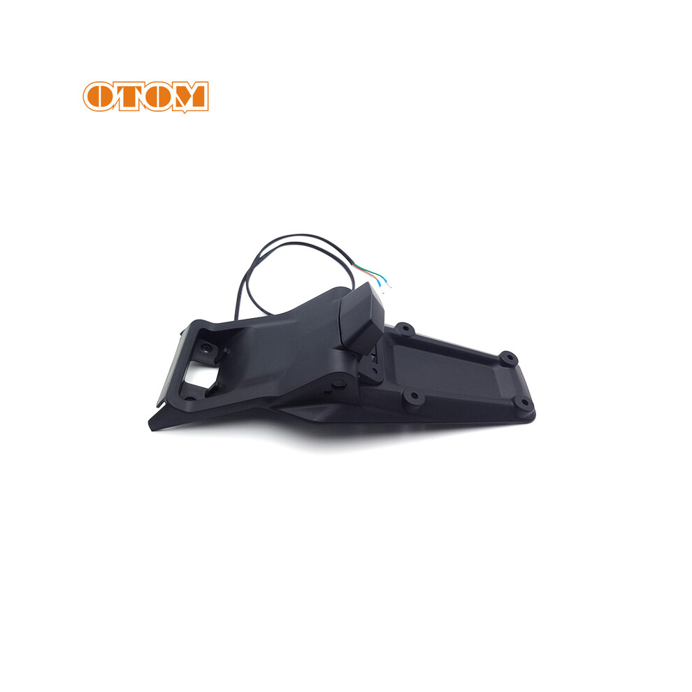 (License Kit) Otom 2023 New Motorcycle Rear Fender License Plate Bracket Holder 12V Led Tail Brake Lamp For Husqvarna Light 9180193673036