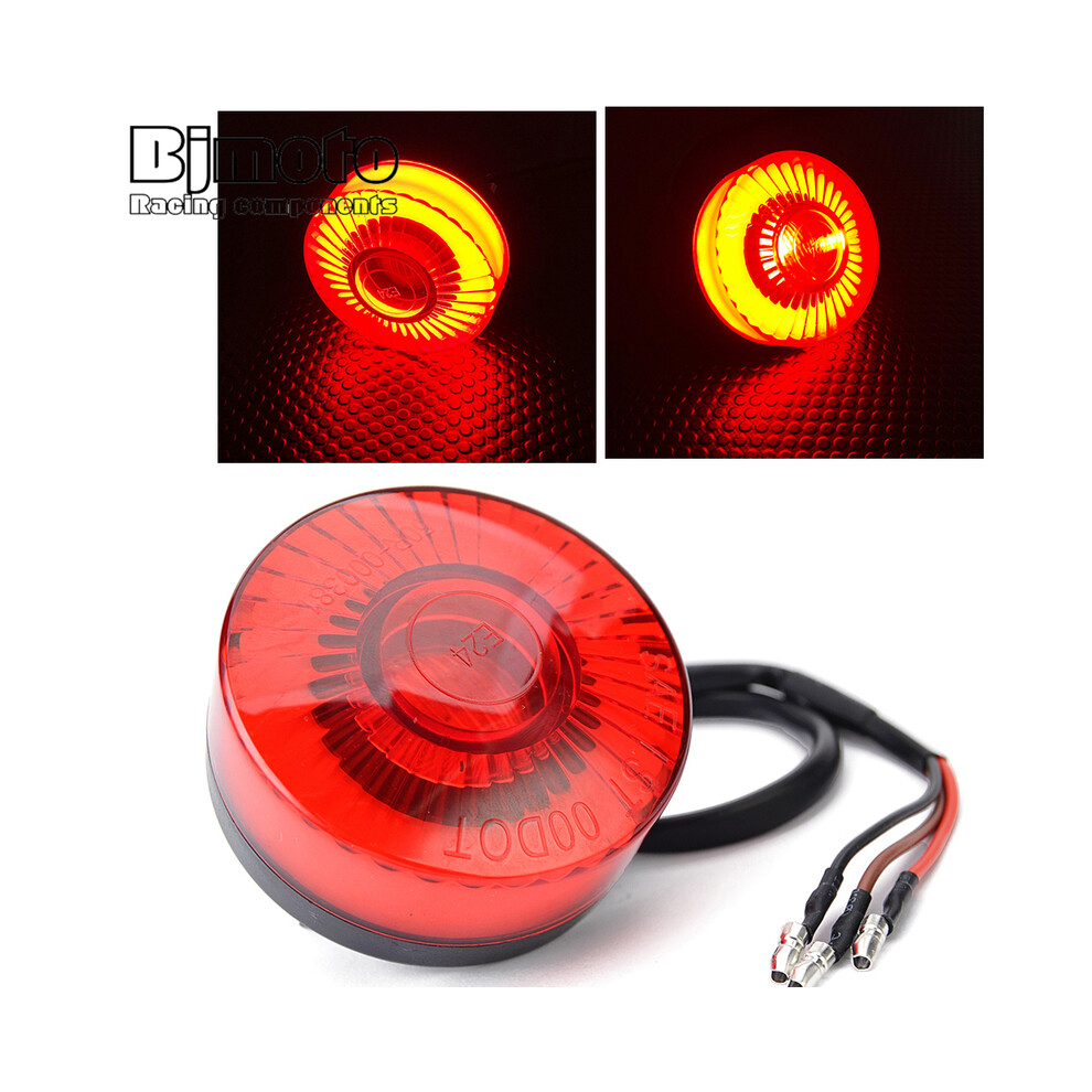 (No 2) Round Brake Vintage Tail Motorbike Led 12V Signals Stop Lamp For Harley Touring Dyna Cafe Light 9180193667387