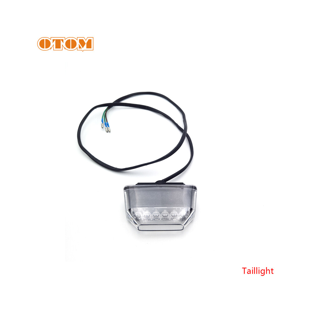 (6614040000) Otom 2023 New Motorcycle Rear Fender License Plate Bracket Holder 12V Led Taillight Brake Lamp For Husqvarna 9180193663730